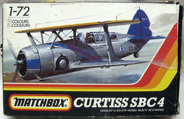Matchbox 1/72 Curtiss SBC4 Helldiver - US Navy USS Enterprise SV-6 or RAF Cleveland 1 'A' Flight 24 Sq Hendon 1940, PK-35 plastic model kit